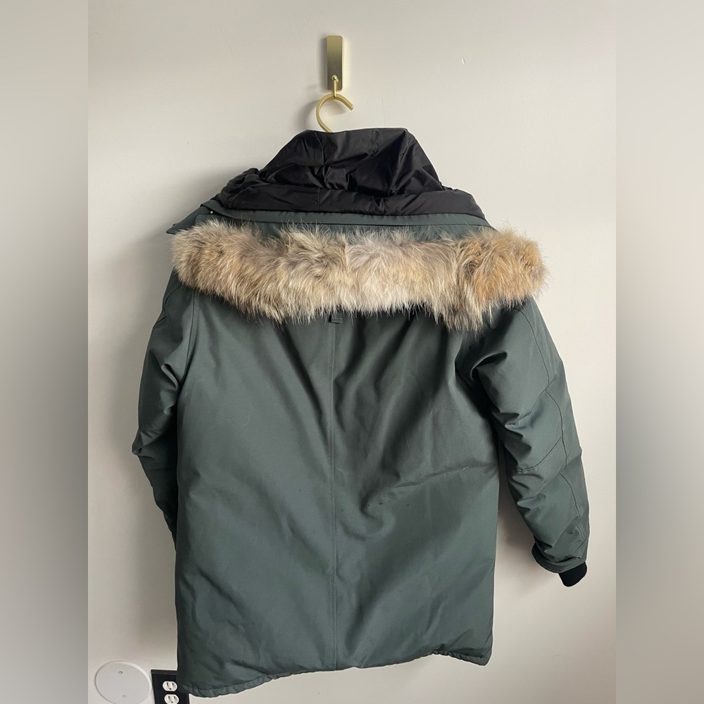 Canada Goose Forest Green Puffer Jacket with Fur Hood - Picture 6 of 8